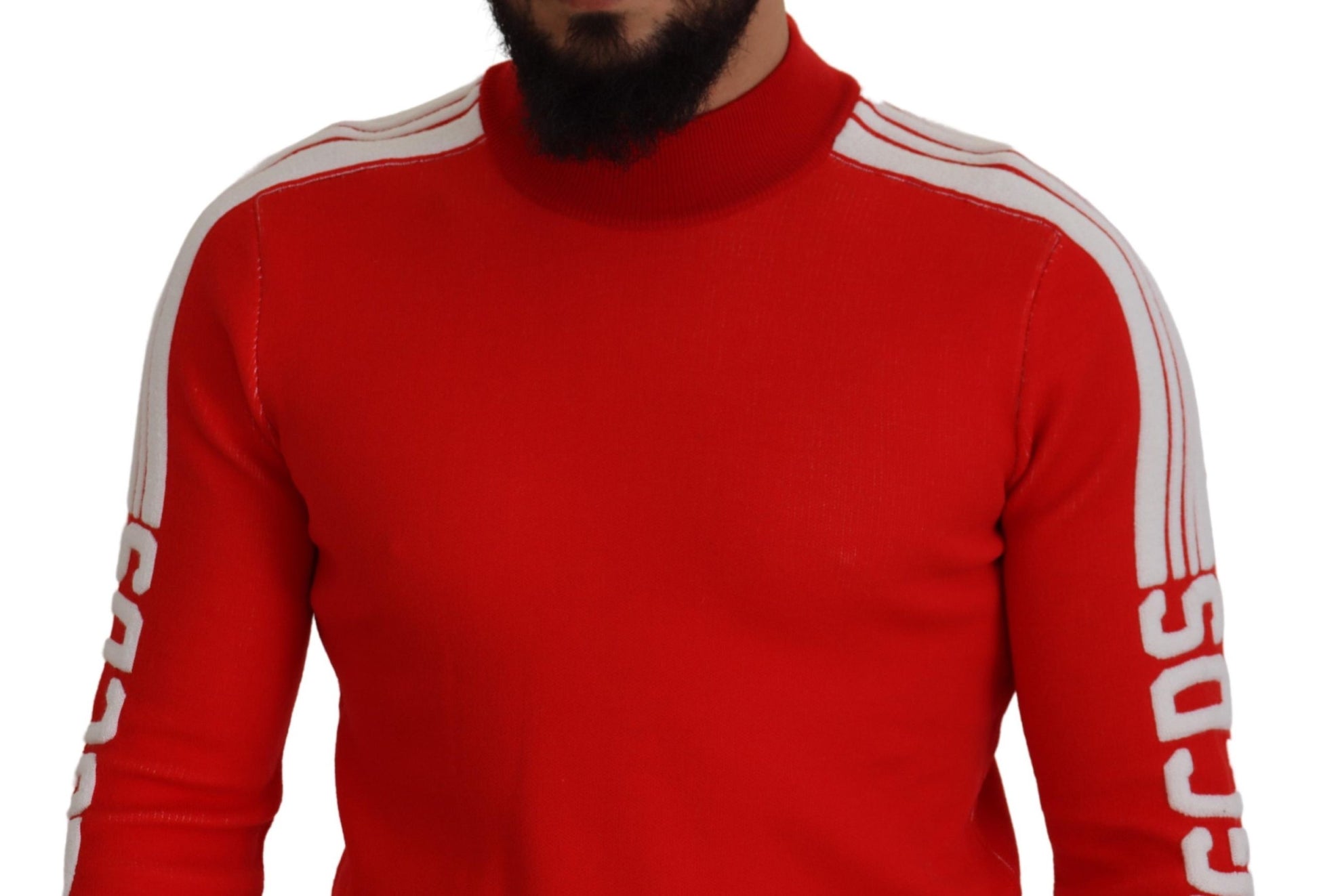 Elegant Red Pullover Sweater for Men - SEHABRANDS