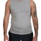 Chic Gray Sleeveless Crewneck Tee - SEHABRANDS