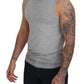 Chic Gray Sleeveless Crewneck Tee - SEHABRANDS