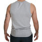 Chic Gray Sleeveless Crewneck Tee - SEHABRANDS