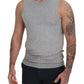 Chic Gray Sleeveless Crewneck Tee - SEHABRANDS