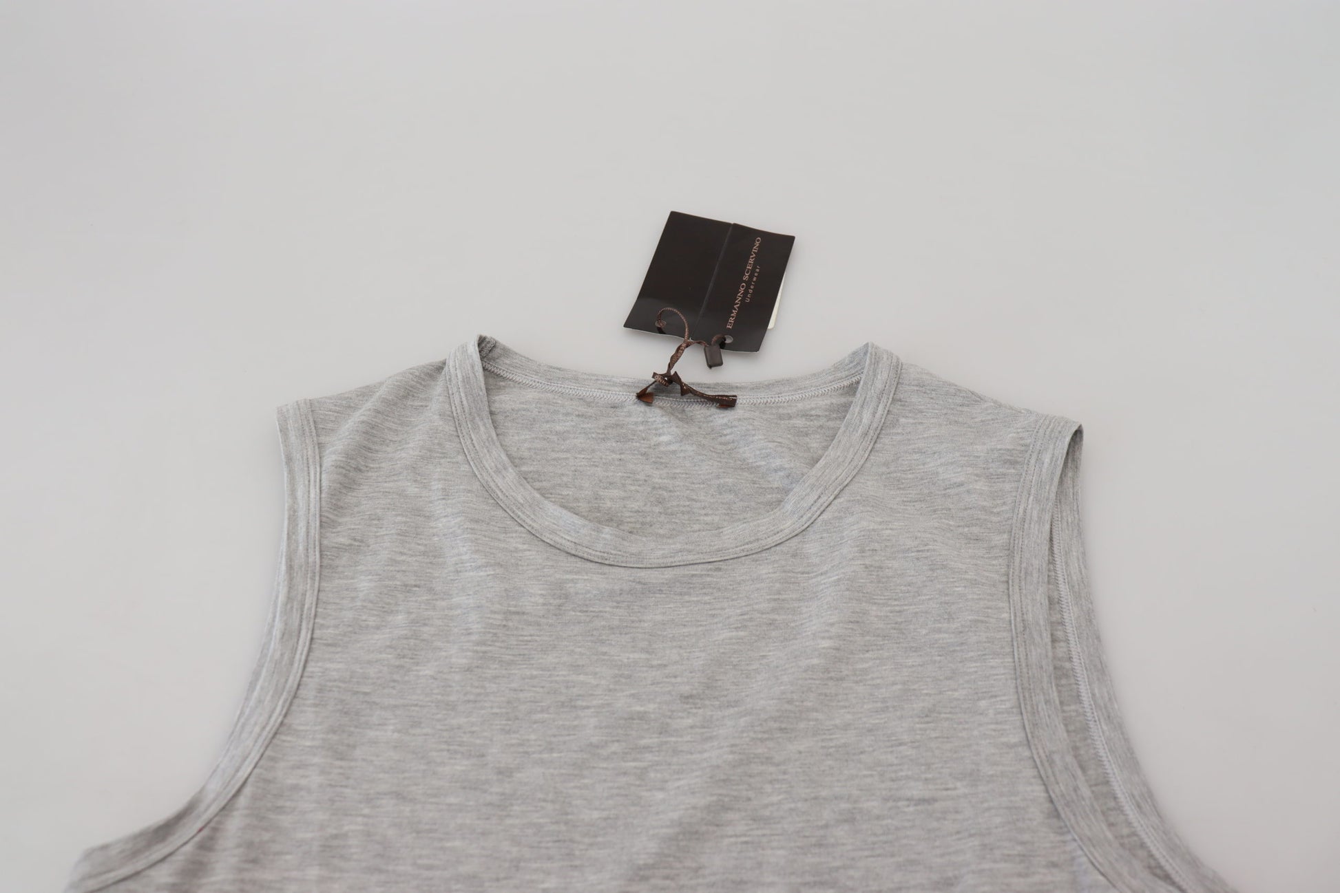 Chic Gray Sleeveless Crewneck Tee - SEHABRANDS