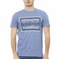 Light Blue Cotton Men T-Shirt - SEHABRANDS