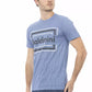 Light Blue Cotton Men T-Shirt - SEHABRANDS