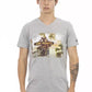 Gray Cotton Men T-Shirt - SEHABRANDS