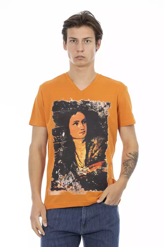 Orange Cotton Men T-Shirt - SEHABRANDS