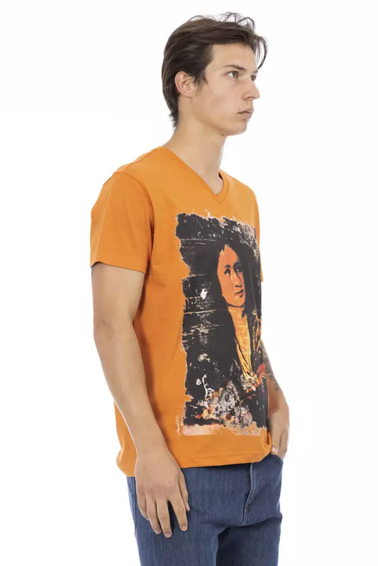 Orange Cotton Men T-Shirt - SEHABRANDS