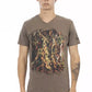 Brown Cotton Men T-Shirt - SEHABRANDS