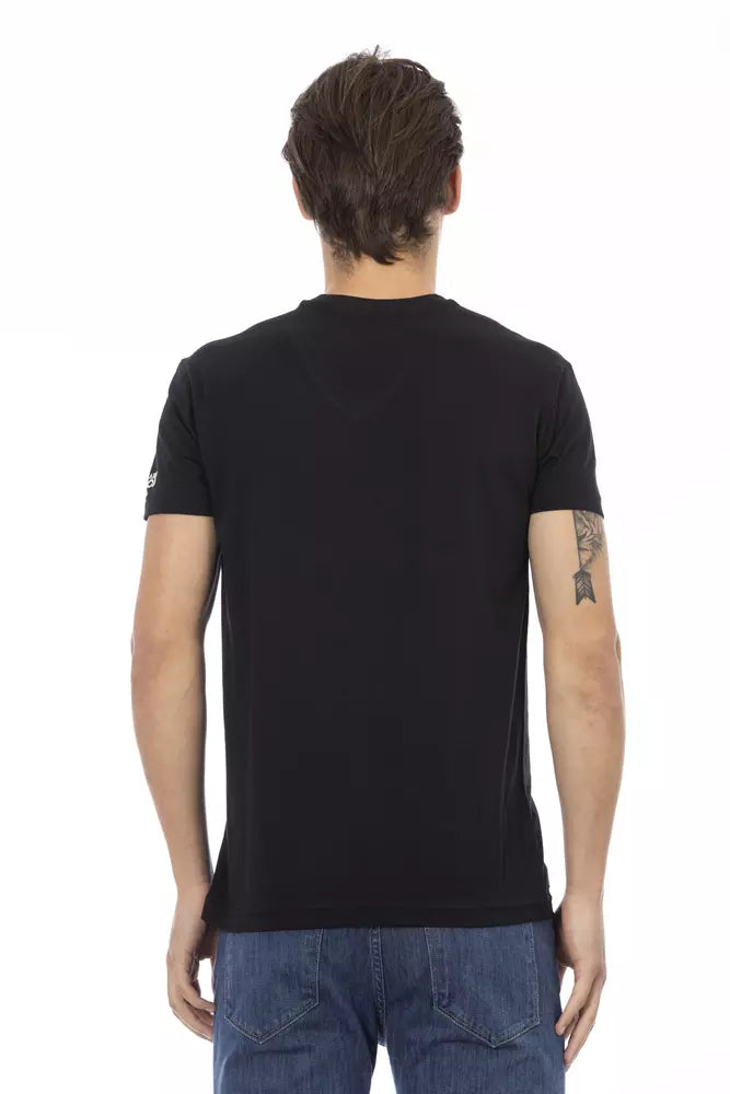 Black Cotton Men T-Shirt - SEHABRANDS