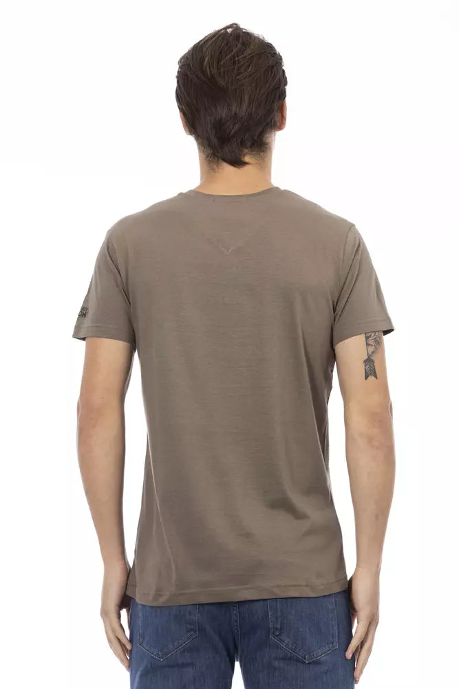 Brown Cotton Men T-Shirt - SEHABRANDS