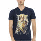 Blue Cotton Men T-Shirt - SEHABRANDS