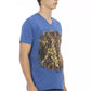 Blue Cotton Men T-Shirt - SEHABRANDS