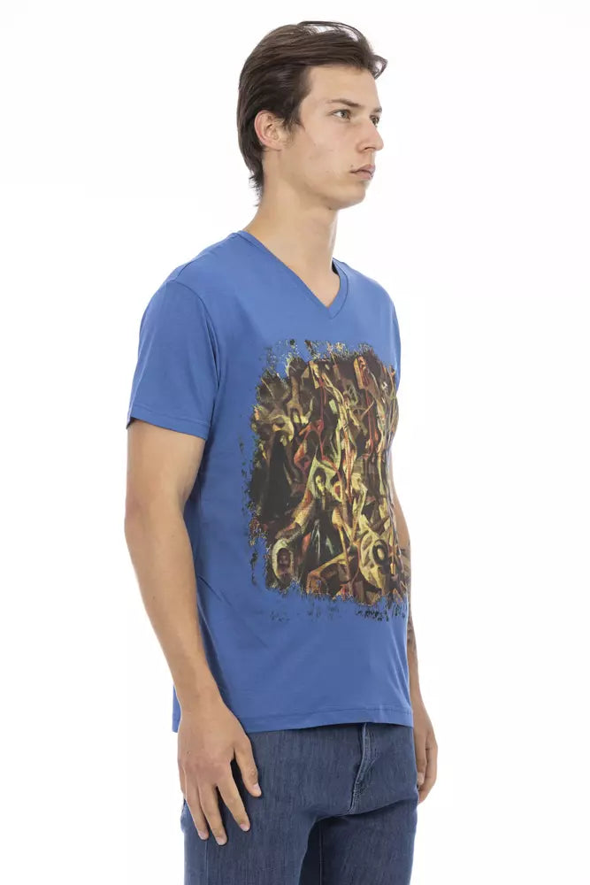 Blue Cotton Men T-Shirt - SEHABRANDS