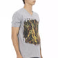 Gray Cotton Men T-Shirt - SEHABRANDS