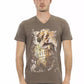 Brown Cotton Men T-Shirt - SEHABRANDS