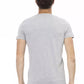 Gray Cotton Men V-Neck T-Shirt - SEHABRANDS