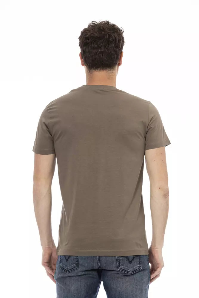 Brown Cotton Men T-Shirt - SEHABRANDS