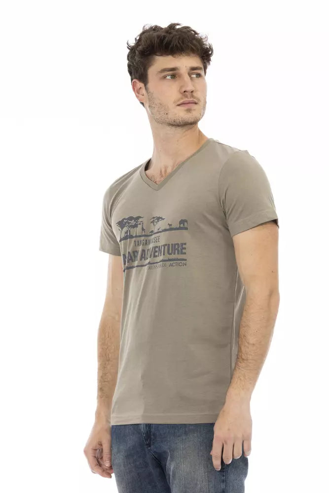 Brown Cotton Men T-Shirt - SEHABRANDS