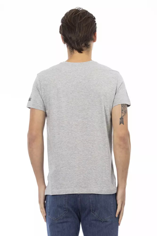 Gray Cotton Men T-Shirt - SEHABRANDS