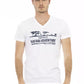 White Cotton Men's V-Neck T-Shirt - SEHABRANDS