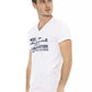 White Cotton Men's V-Neck T-Shirt - SEHABRANDS