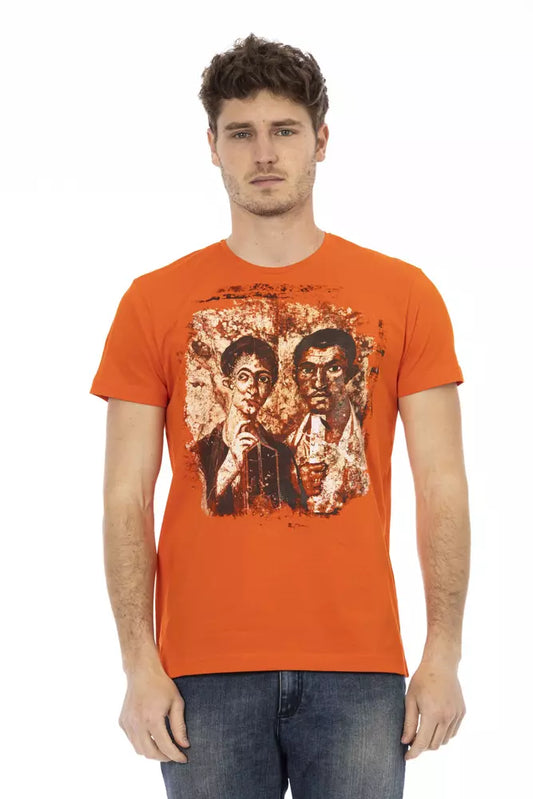 Orange Cotton Men T-Shirt - SEHABRANDS