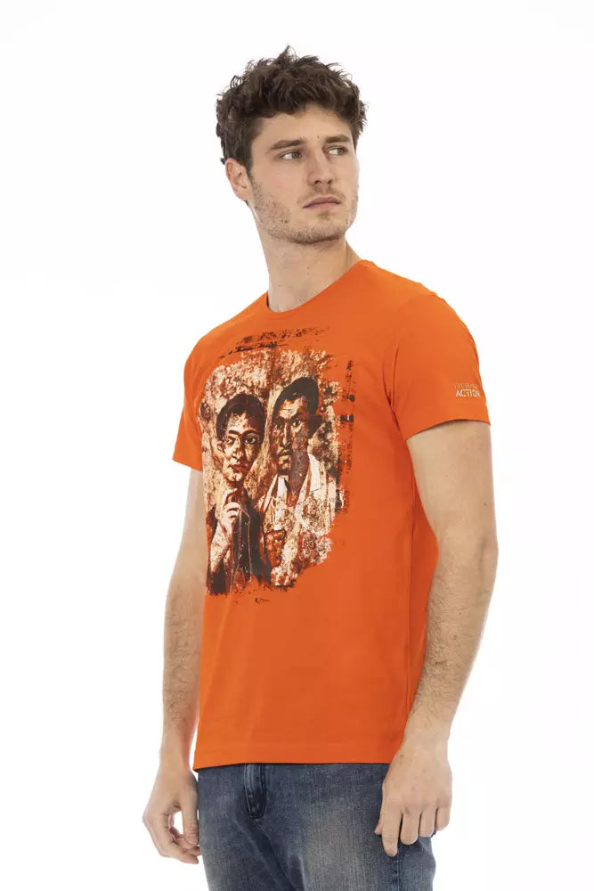 Orange Cotton Men T-Shirt - SEHABRANDS