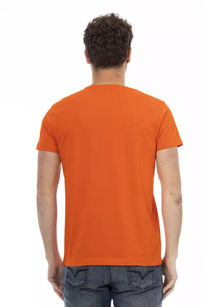 Orange Cotton Men T-Shirt - SEHABRANDS