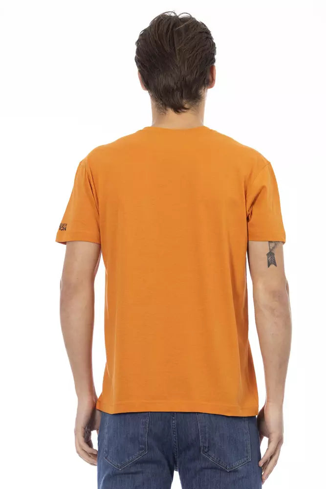 Orange Cotton Men T-Shirt - SEHABRANDS