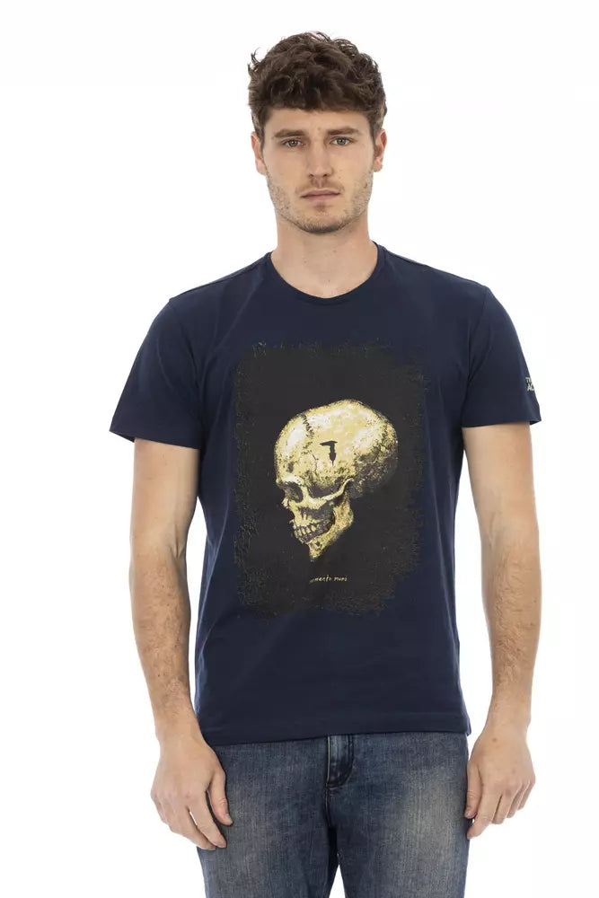 Blue Cotton Men T-Shirt - SEHABRANDS