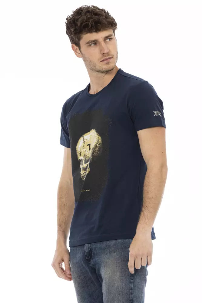 Blue Cotton Men T-Shirt - SEHABRANDS