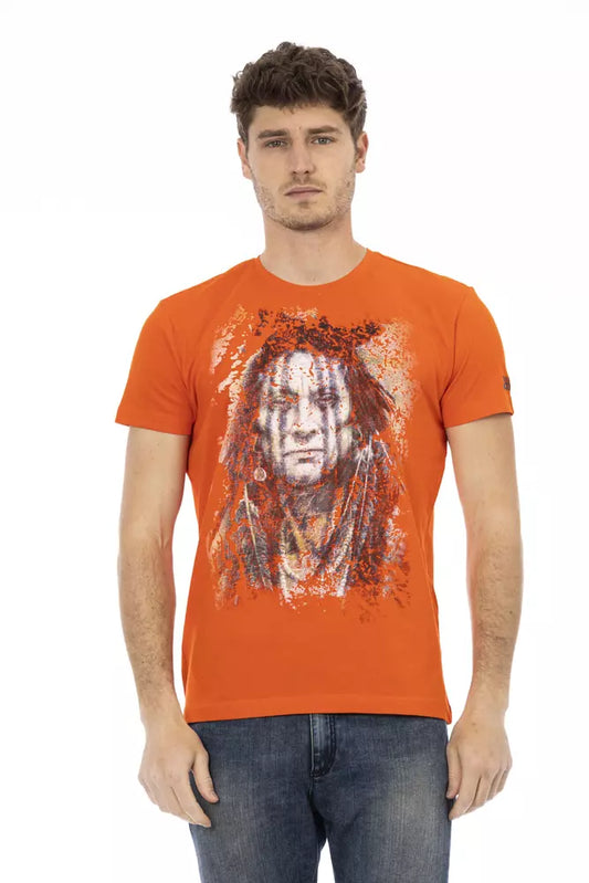 Orange Cotton Men T-Shirt - SEHABRANDS