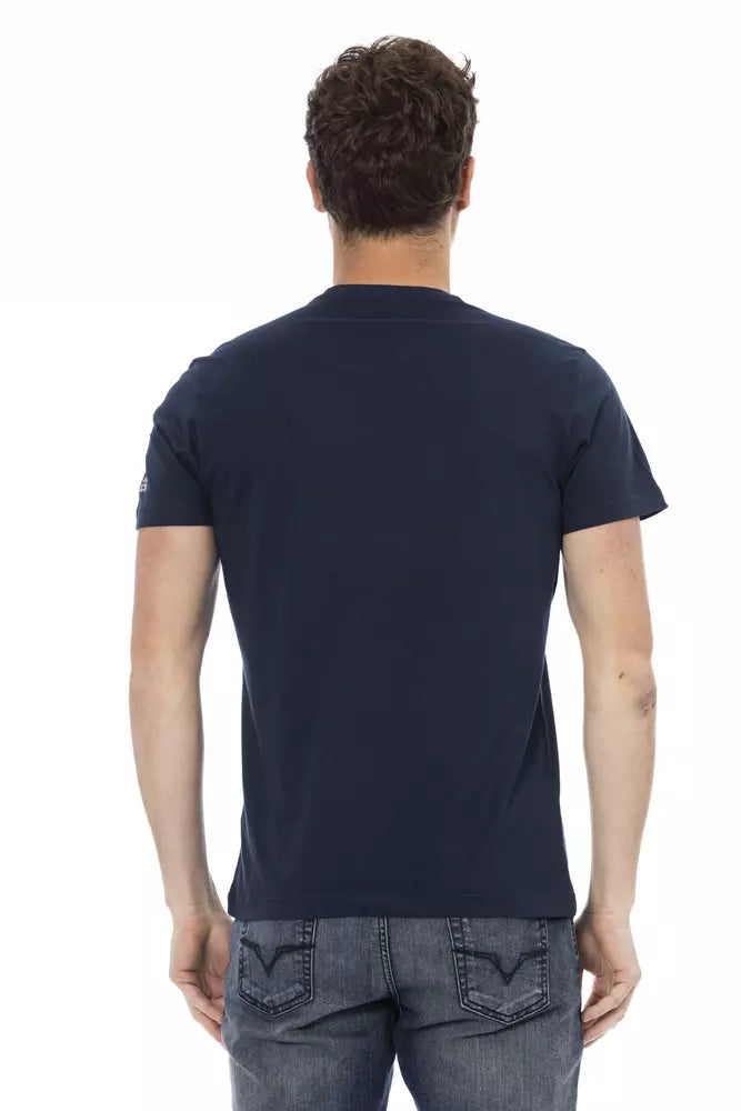 Blue Cotton Men T-Shirt - SEHABRANDS