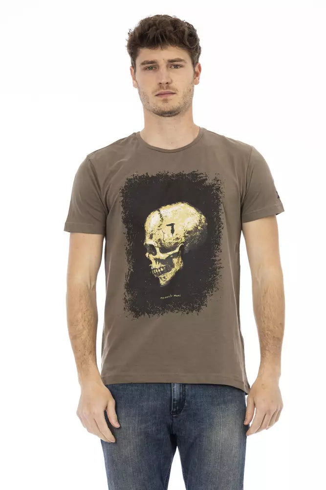 Brown Cotton Men T-Shirt - SEHABRANDS