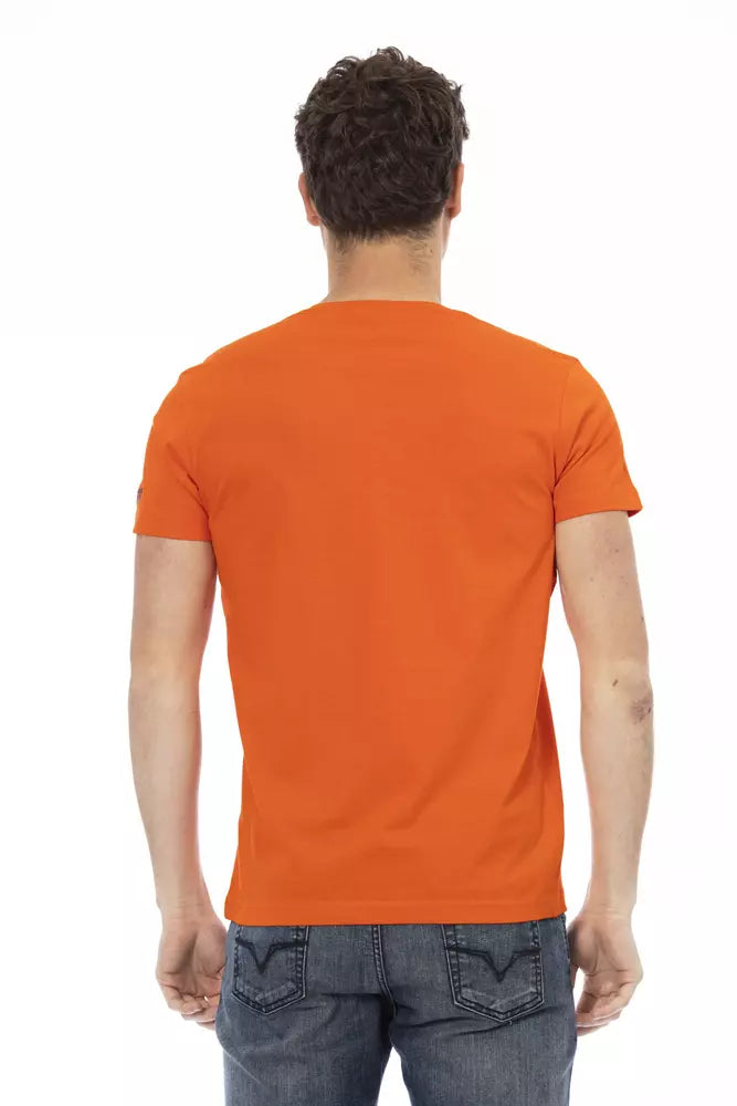 Orange Cotton Men T-Shirt - SEHABRANDS