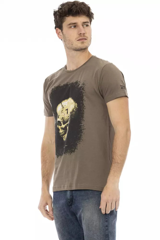 Brown Cotton Men T-Shirt - SEHABRANDS