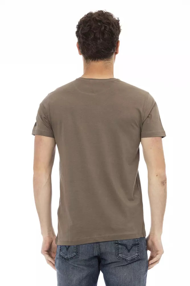 Brown Cotton Men T-Shirt - SEHABRANDS