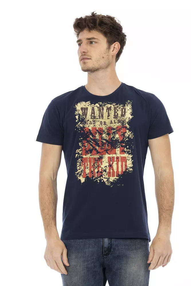 Blue Cotton Men T-Shirt - SEHABRANDS