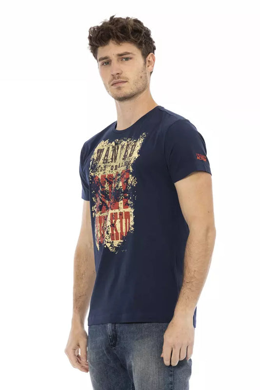 Blue Cotton Men T-Shirt - SEHABRANDS