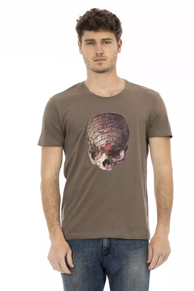 Brown Cotton Men T-Shirt - SEHABRANDS