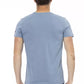 Light Blue Cotton Men T-Shirt - SEHABRANDS