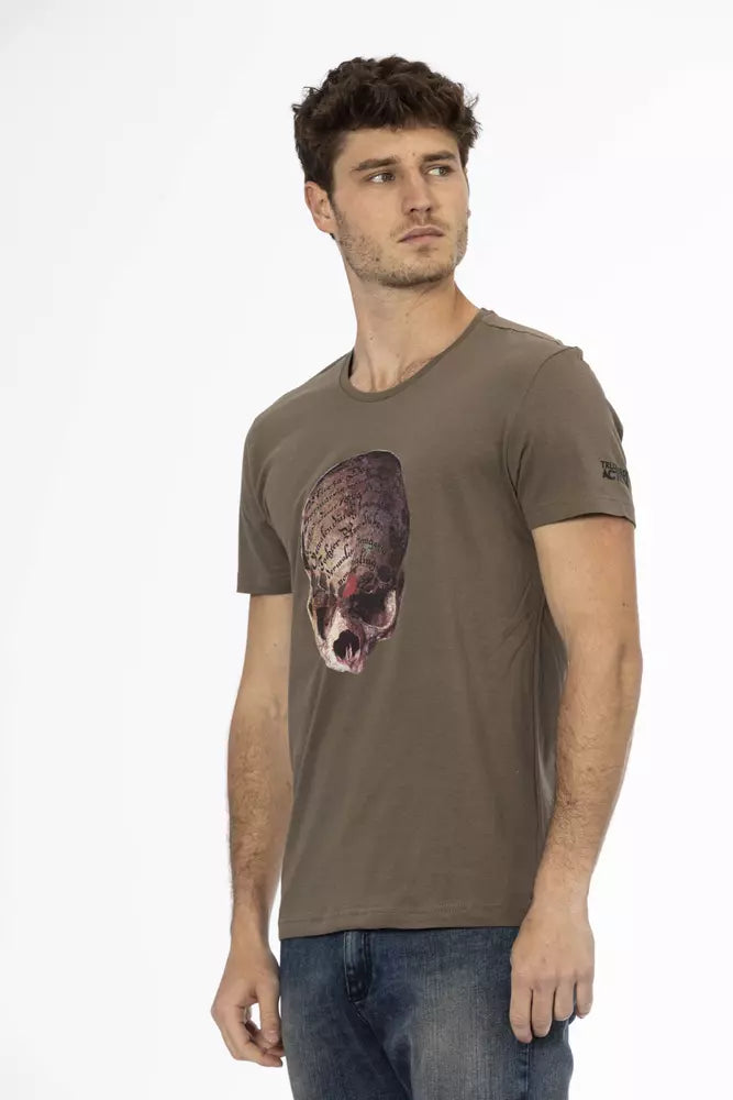 Brown Cotton Men T-Shirt - SEHABRANDS