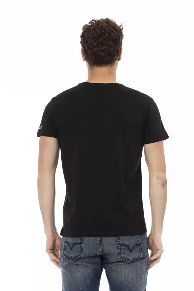 Black Cotton Men T-Shirt - SEHABRANDS