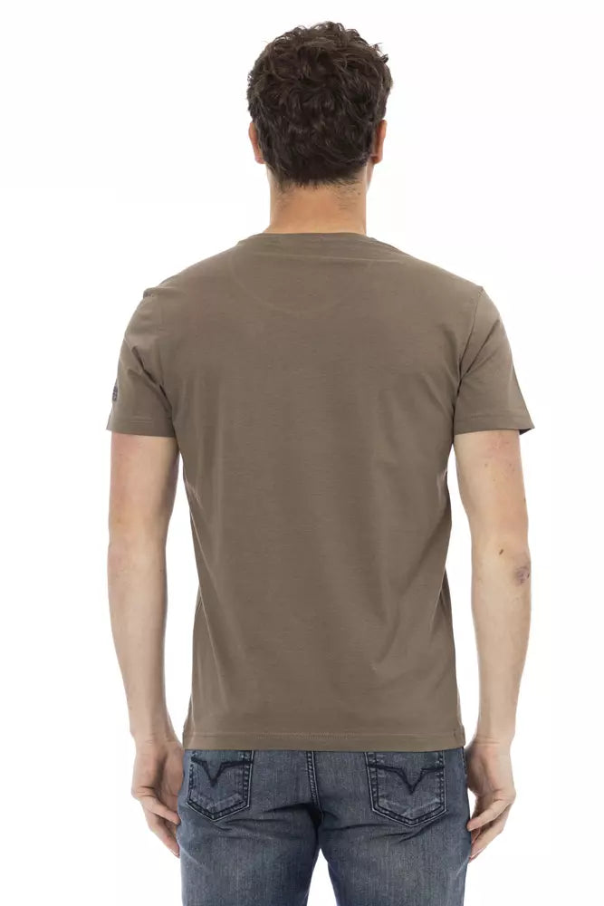 Brown Cotton Men T-Shirt - SEHABRANDS