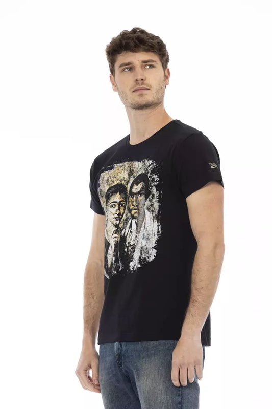 Black Cotton Men T-Shirt - SEHABRANDS