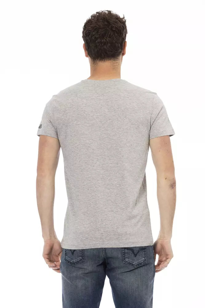 Gray Cotton Men T-Shirt - SEHABRANDS