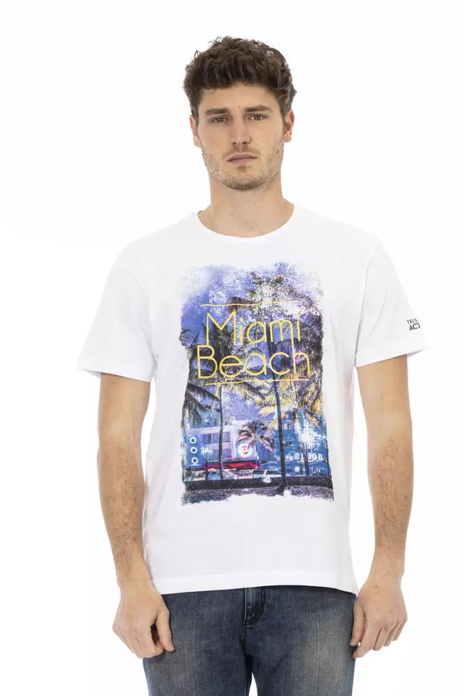 White Cotton Men T-Shirt - SEHABRANDS