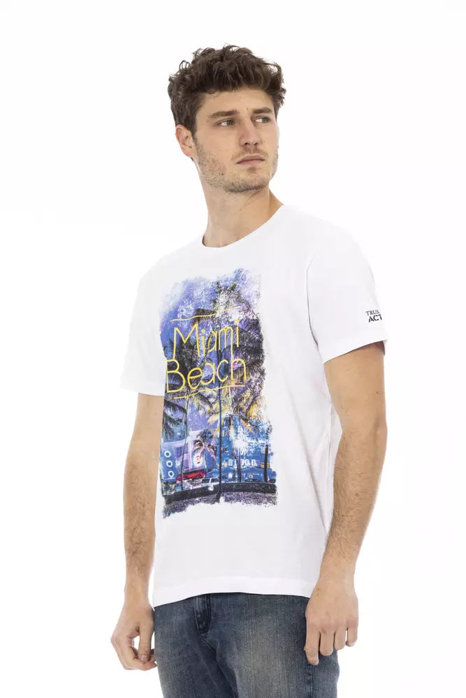 White Cotton Men T-Shirt - SEHABRANDS