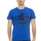 Blue Cotton Men's T-Shirt - SEHABRANDS