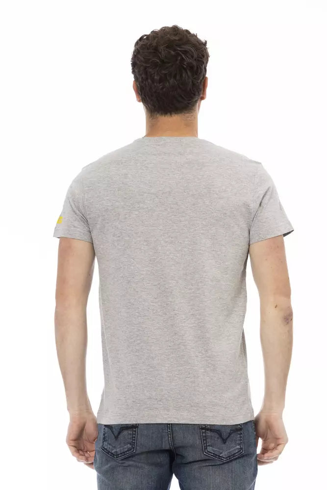 Gray Cotton Men T-Shirt - SEHABRANDS